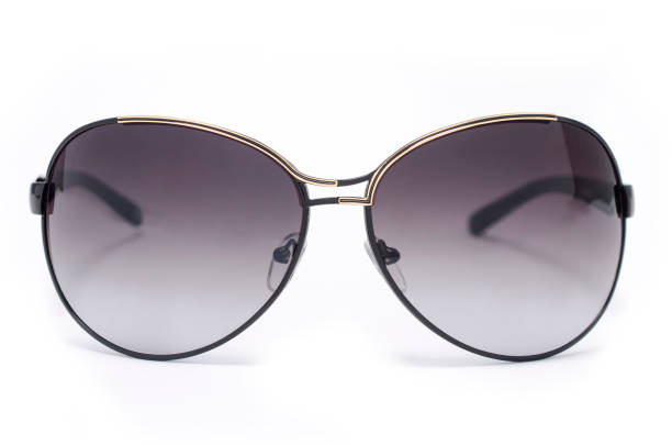 istock Men's sunglasses in metal frame isolated on white 668750870