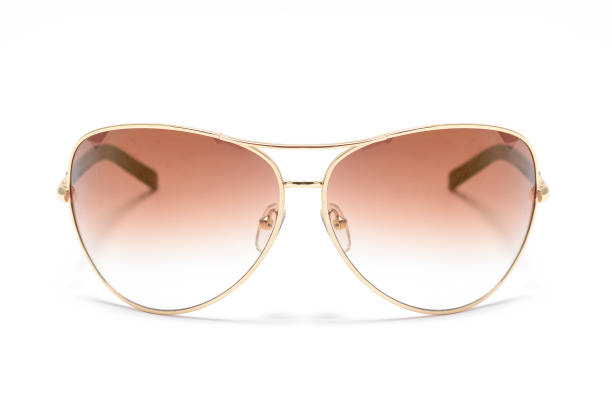 istock Sunglasses in an iron frame with brown glass isolated on white 668750940