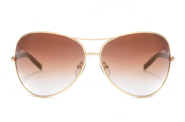 istock Sunglasses in an iron frame with brown glass isolated on white 668751128