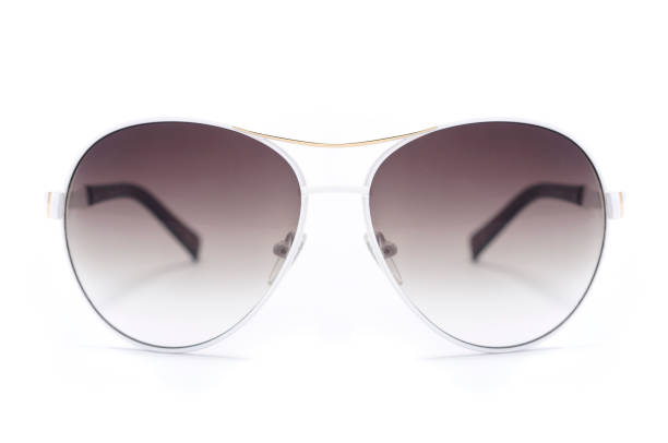 istock Sunglasses in an iron frame isolated on white 668751154