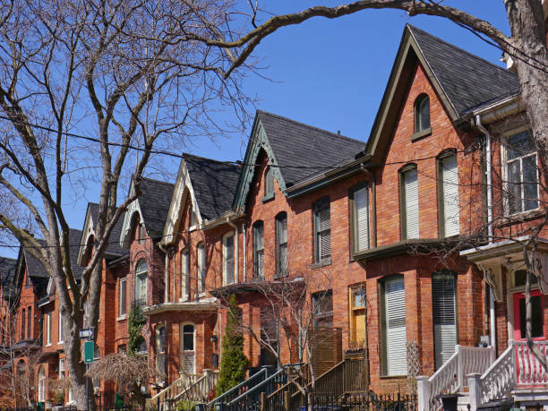 istock Restored Victorian houses 668770396