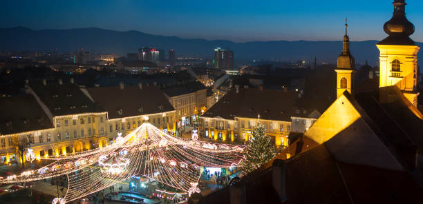 istock Sibiu city in winter 668786608