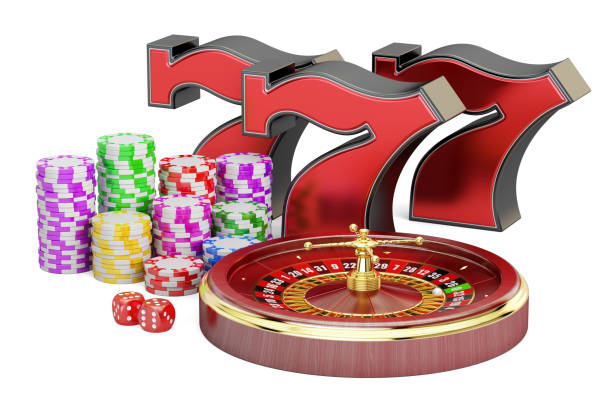 istock Casino, gambling and jackpot concept. 3D rendering isolated on white background 668795866