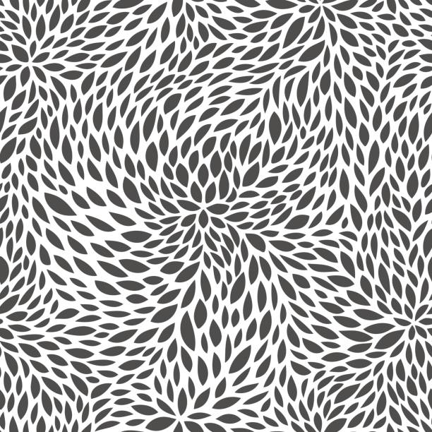 листья бесшовный узор - foliate pattern stock illustrations