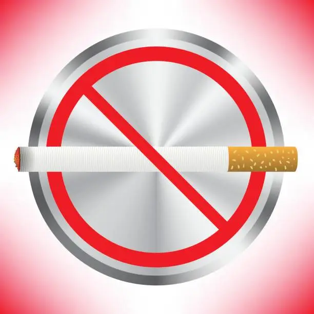 Vector illustration of realistic cigarette sign
