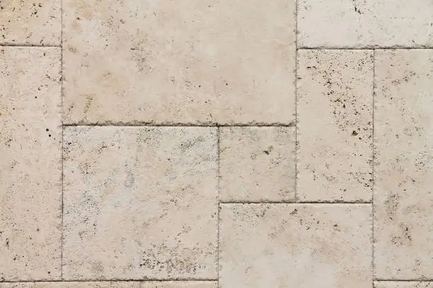 Natural Italian stone. Smooth travertine surface