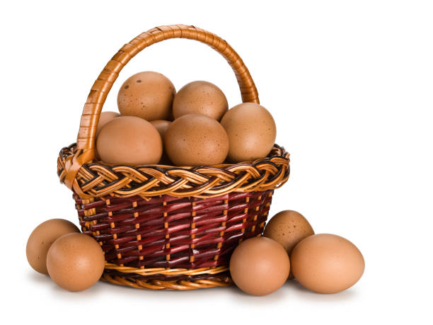 istock Basket full of brown eggs 668815414
