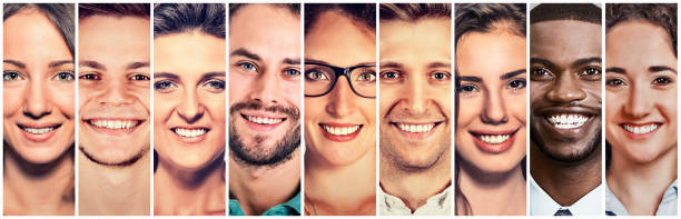 istock Smiling faces. Happy group of people 668838464