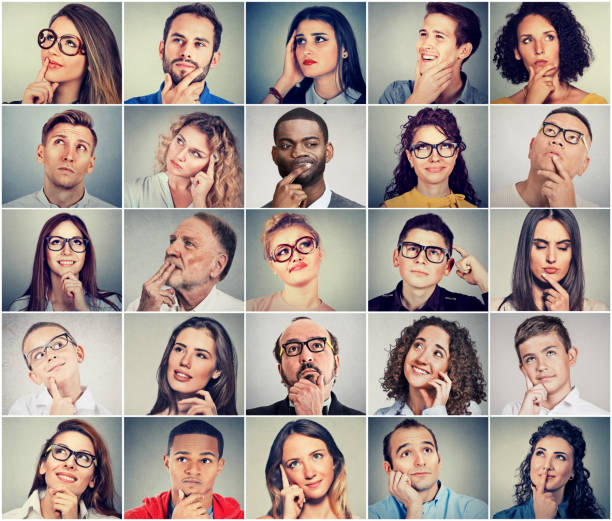 istock Multiethnic group of thoughtful men and woman 668840558