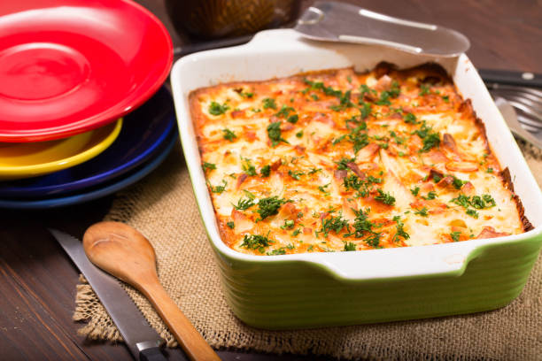 istock Dish with the baked potatoes on a kitchen table 668843196