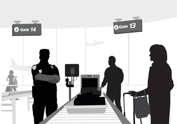 Vector illustration of Security Checks