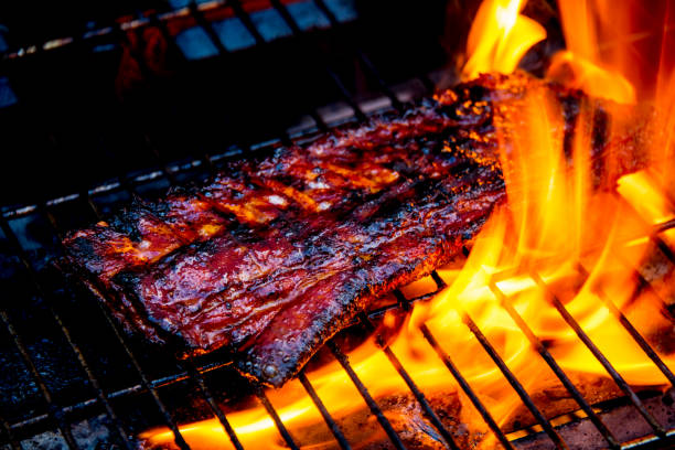 istock Grilled pork. spareribs 668843792