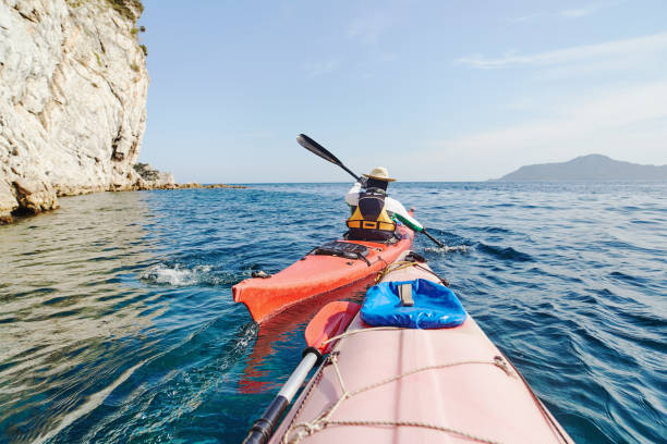 istock Consecutive sea kayaks on the sea 668846896