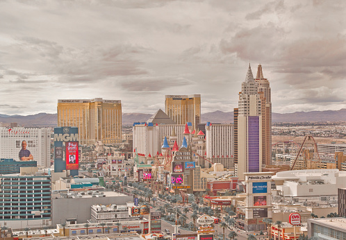 View of Las Vegas Strip from the 30th floor of Planet Hollywood on 2/11/17