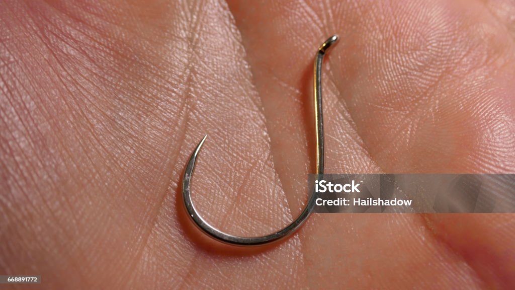 Large Barbless Fishing Hook Stock Photo - Download Image Now - Fishing Hook,  Large, Abstract - iStock