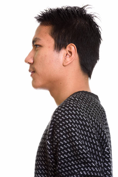 istock Close up profile view of young Asian man 668892558