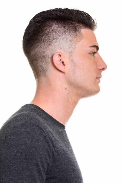 istock Close up profile view of young handsome man 668895568