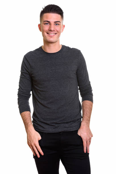 istock Studio shot of young happy handsome man smiling and standing 668895808
