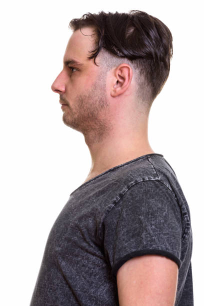 istock Close up profile view of young man 668905166
