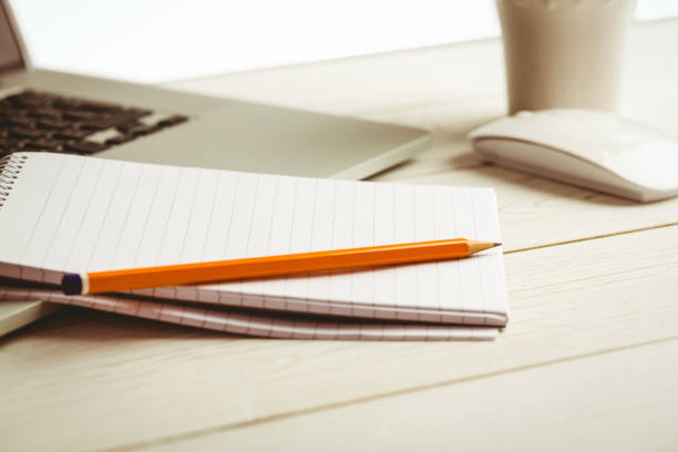 istock Close up view of an desk 668911988