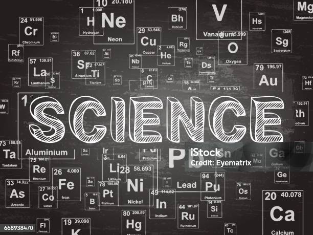 Science Element Blackboard Background Stock Illustration - Download ...