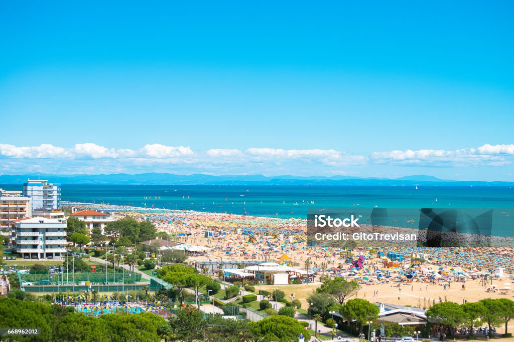 Bibione,landscape, beach view from the east Bibione,panorama beach view from the east Bibione Stock Photo
