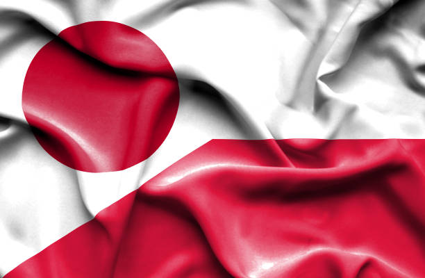 istock Waving flag of Poland and Japan 668968480