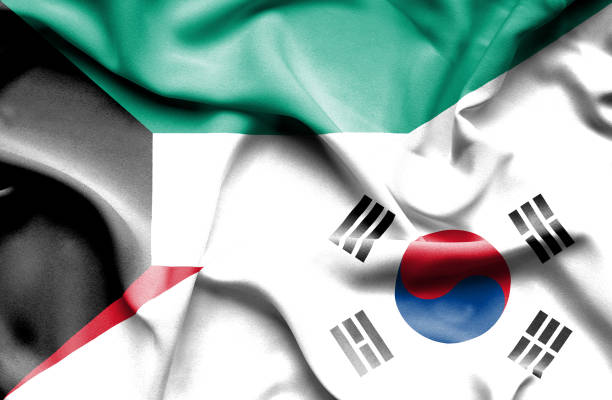 istock Waving flag of South Korea and Kuwait 668969190