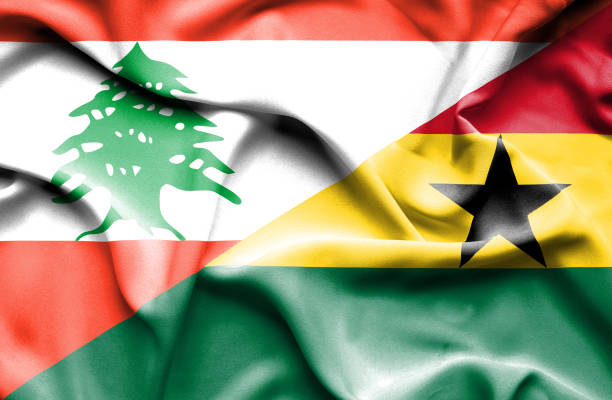 istock Waving flag of Ghana and Lebanon 668971198
