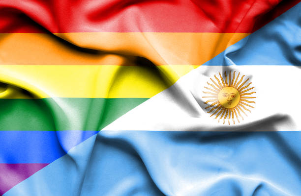 istock Waving flag of Argentina and Pride 668972332