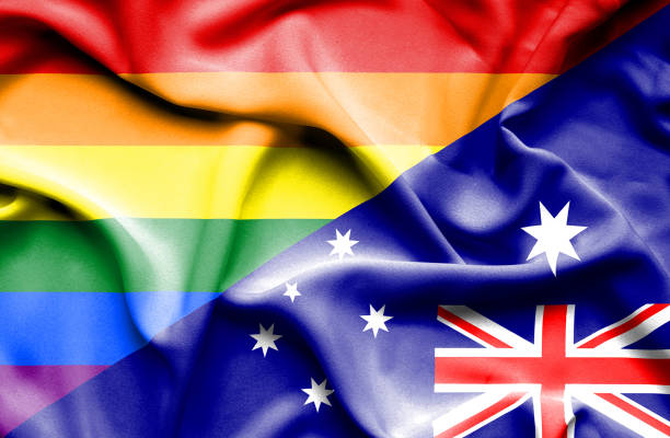 istock Waving flag of Australia and Pride 668972334