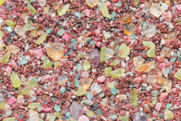 istock Colorful precious stones gems background. 668973572