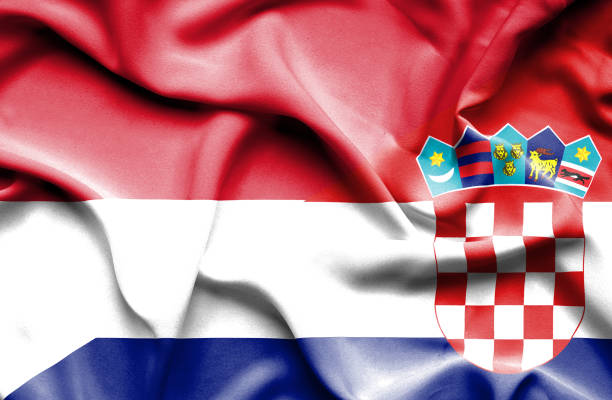 istock Waving flag of Croatia and Monaco 668981938