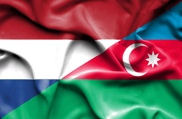 istock Waving flag of Azerbajan and Netherlands 668982340