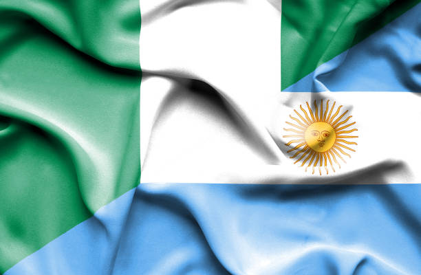 istock Waving flag of Argentina and Nigeria 668982858
