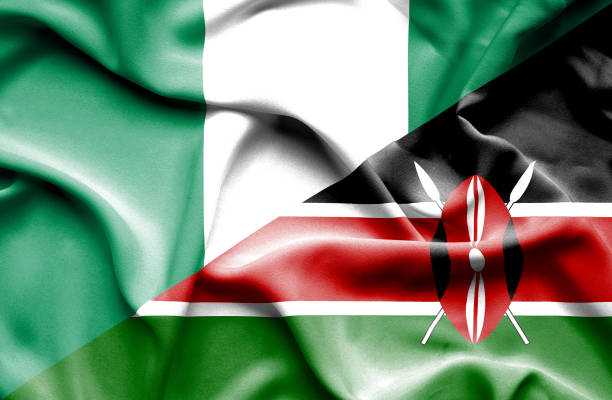 istock Waving flag of Kenya and Nigeria 668983064