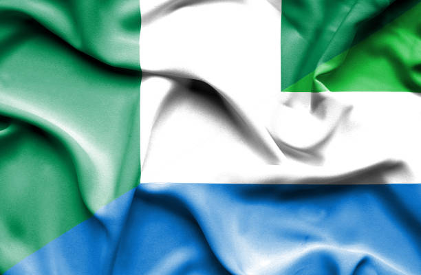 istock Waving flag of Sierra Leone and Nigeria 668987160