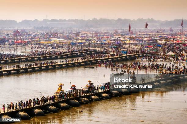 Kumbh Mela Festival In Allahabad Uttar Pradesh India Stock Photo - Download Image Now