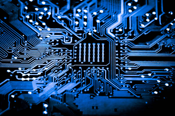 istock Close up of Electronic Circuits in Technology on   Mainboard background (Main board,cpu motherboard,logic board,system board or mobo) 668993650