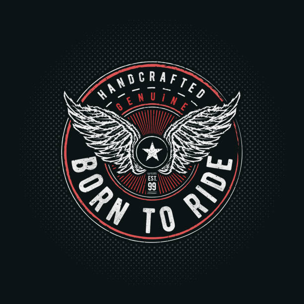 Born to Ride typographic Born to Ride typographic design for t-shirt print. Global flat colors. Layered vector illustration. spotted eagle stock illustrations