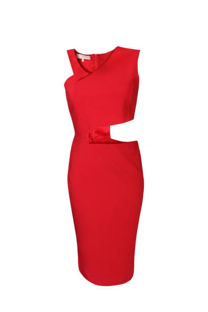 istock Red elegant dress 669000120