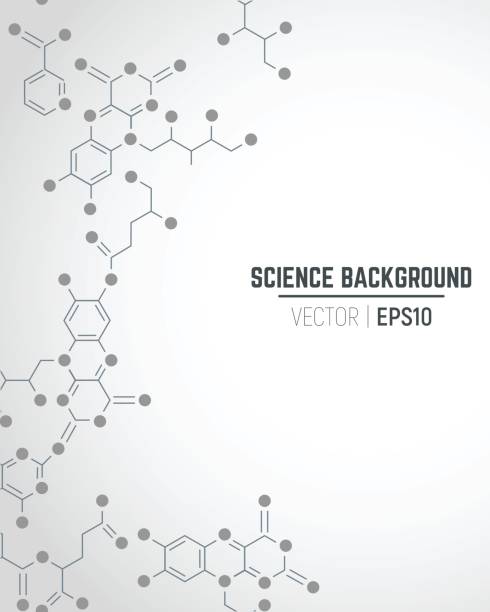 illustrazioni stock, clip art, cartoni animati e icone di tendenza di background scientifico - organic chemistry