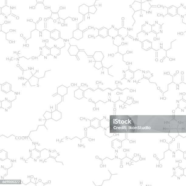 シームレスな分子背景 - 化学のベクターアート素材や画像を多数ご用意 - 化学, 分子, 背景