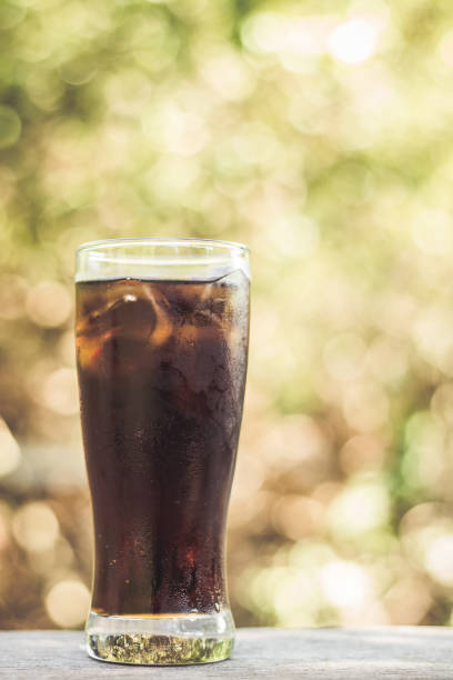 istock Glass of cola in bokeh background 669005822