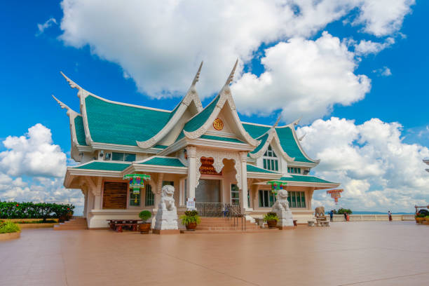 green pavilion green pavilion at pa phu kon temple,thailand udon thani stock pictures, royalty-free photos & images