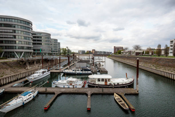 istock Duisburg Marina with View to Inner Harbor/ Germany 669009916