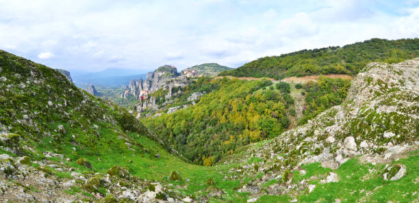 istock panoramic photo of Meteora Greece 669012486