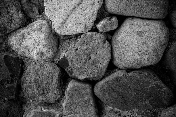 istock Rock walls background. Black and White Style 669015774
