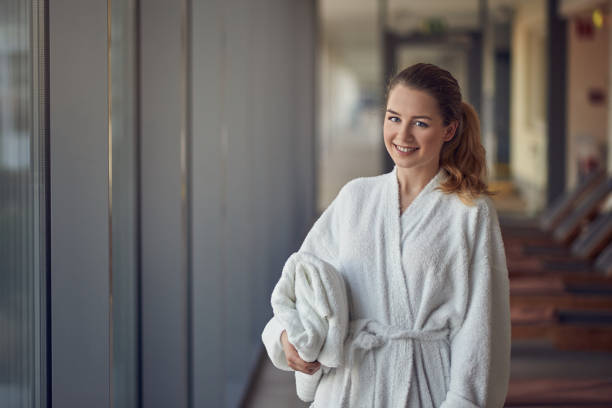 istock Gorgeous young woman in a spa or resort 669028766