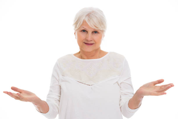 istock Senior woman gesturing 669035046